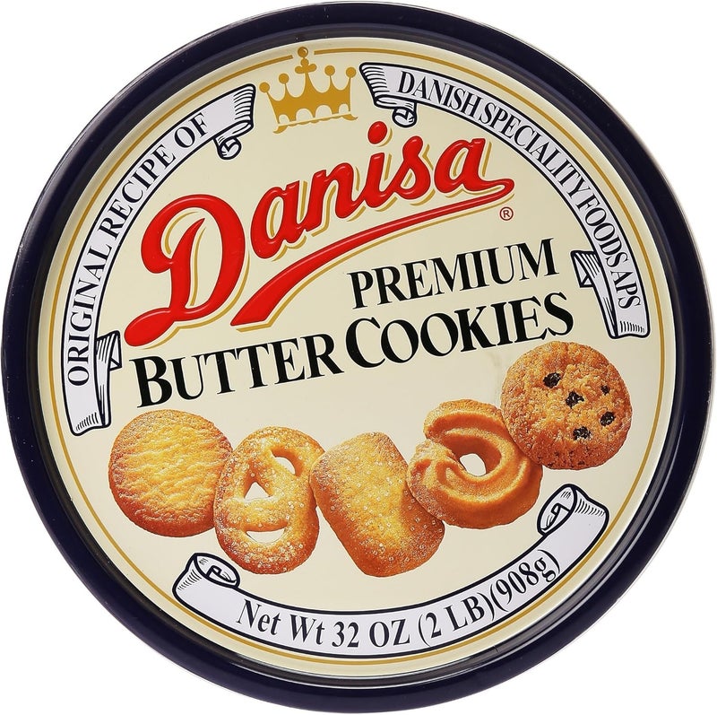 Danisa Premium Butter Cookies in Tin - 32 Oz - Image 1